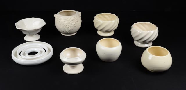Vintage White Ceramic Planters