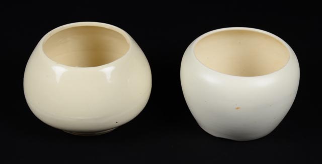 Vintage White Ceramic Planters