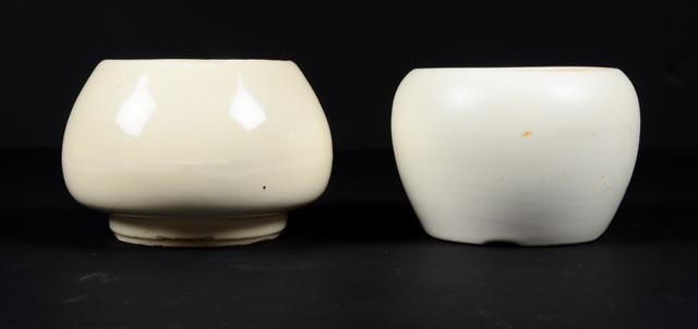 Vintage White Ceramic Planters