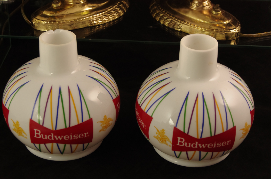 Pair of Vintage Budweiser Wall Sconces