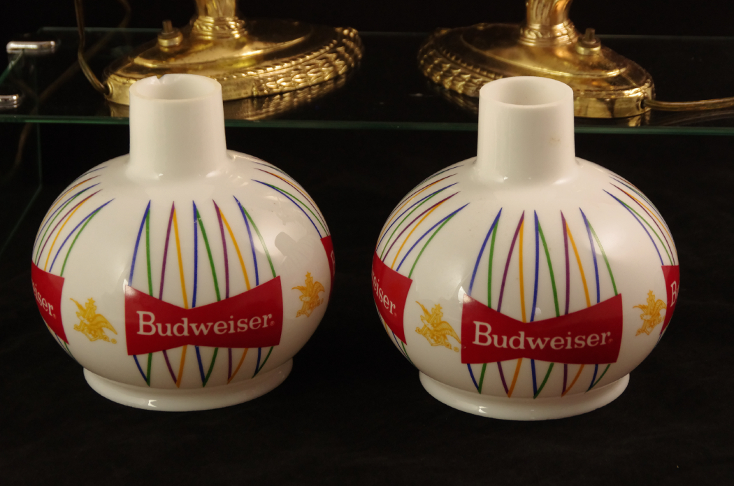 Pair of Vintage Budweiser Wall Sconces