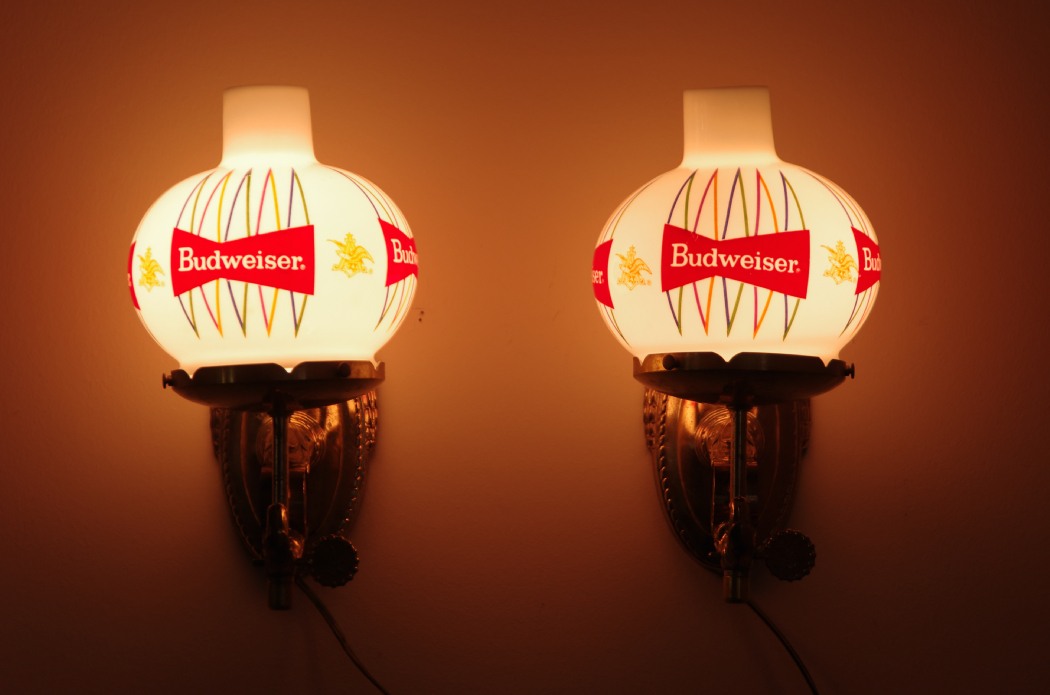 Pair of Vintage Budweiser Wall Sconces
