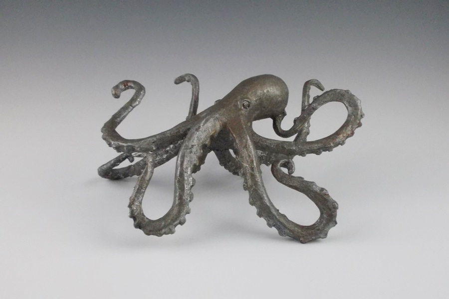 Cast Iron Octopus Figurine