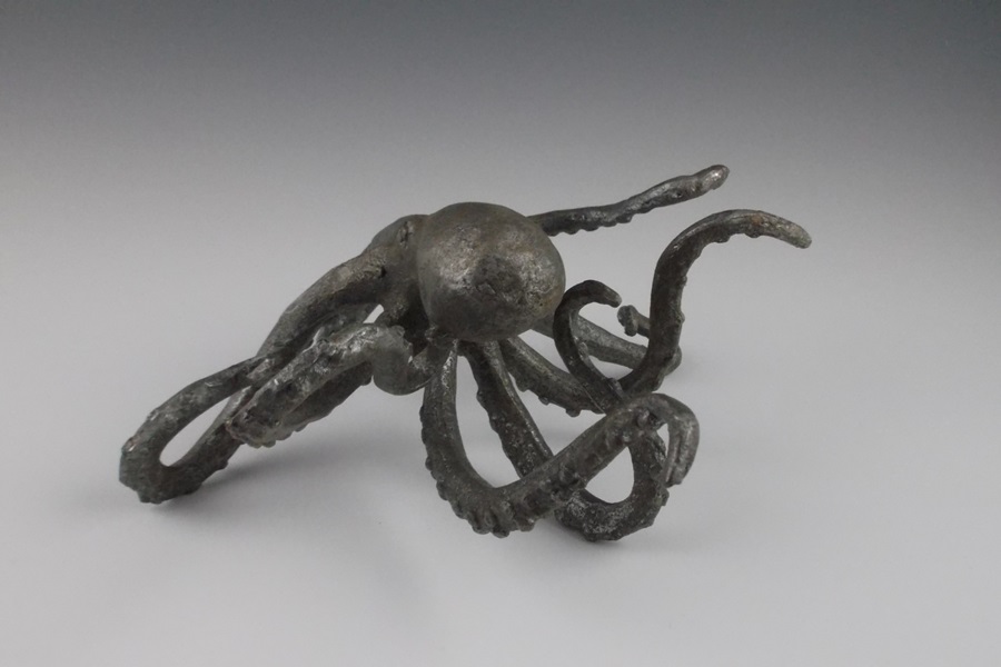 Cast Iron Octopus Figurine