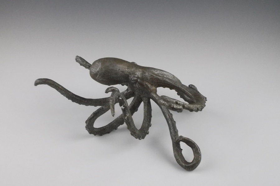 Cast Iron Octopus Figurine