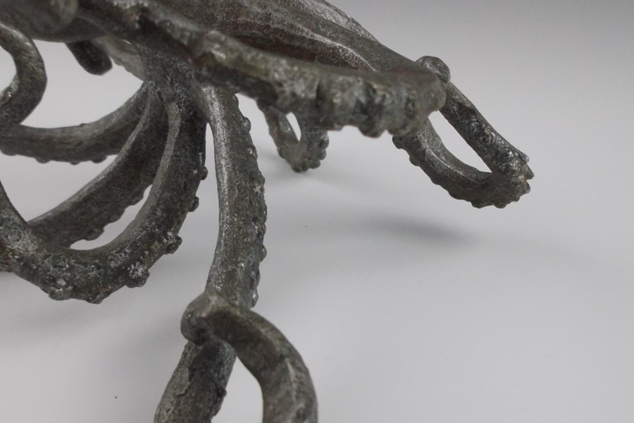 Cast Iron Octopus Figurine