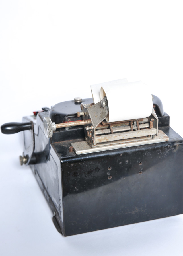 Vintage Allen Calculator Adding Machine with Hand Crank