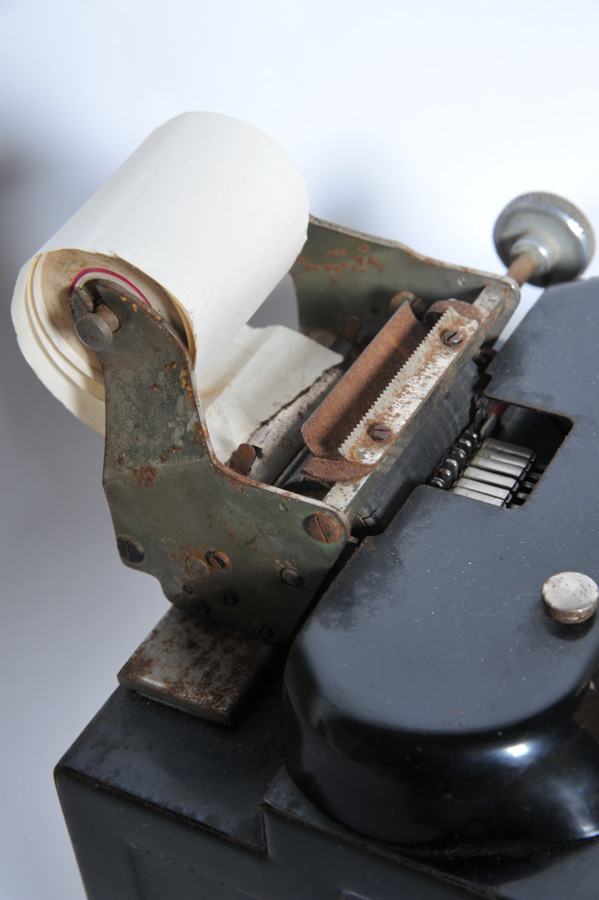 Vintage Allen Calculator Adding Machine with Hand Crank