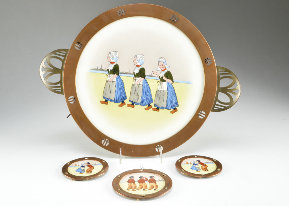 Vintage Dutch Tray And Coasters