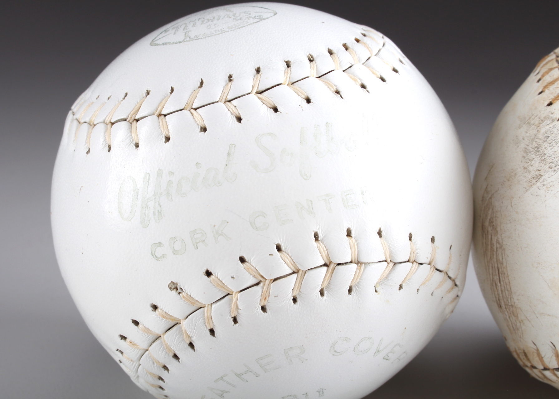 Two Vintage Softballs in the Box