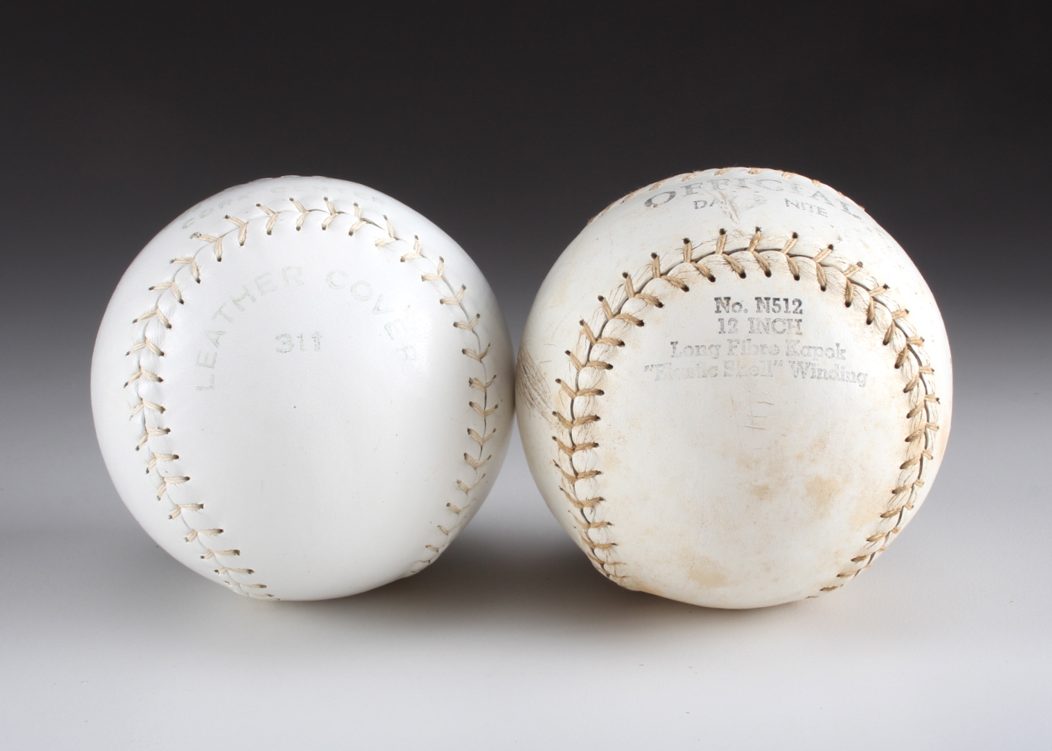 Two Vintage Softballs in the Box