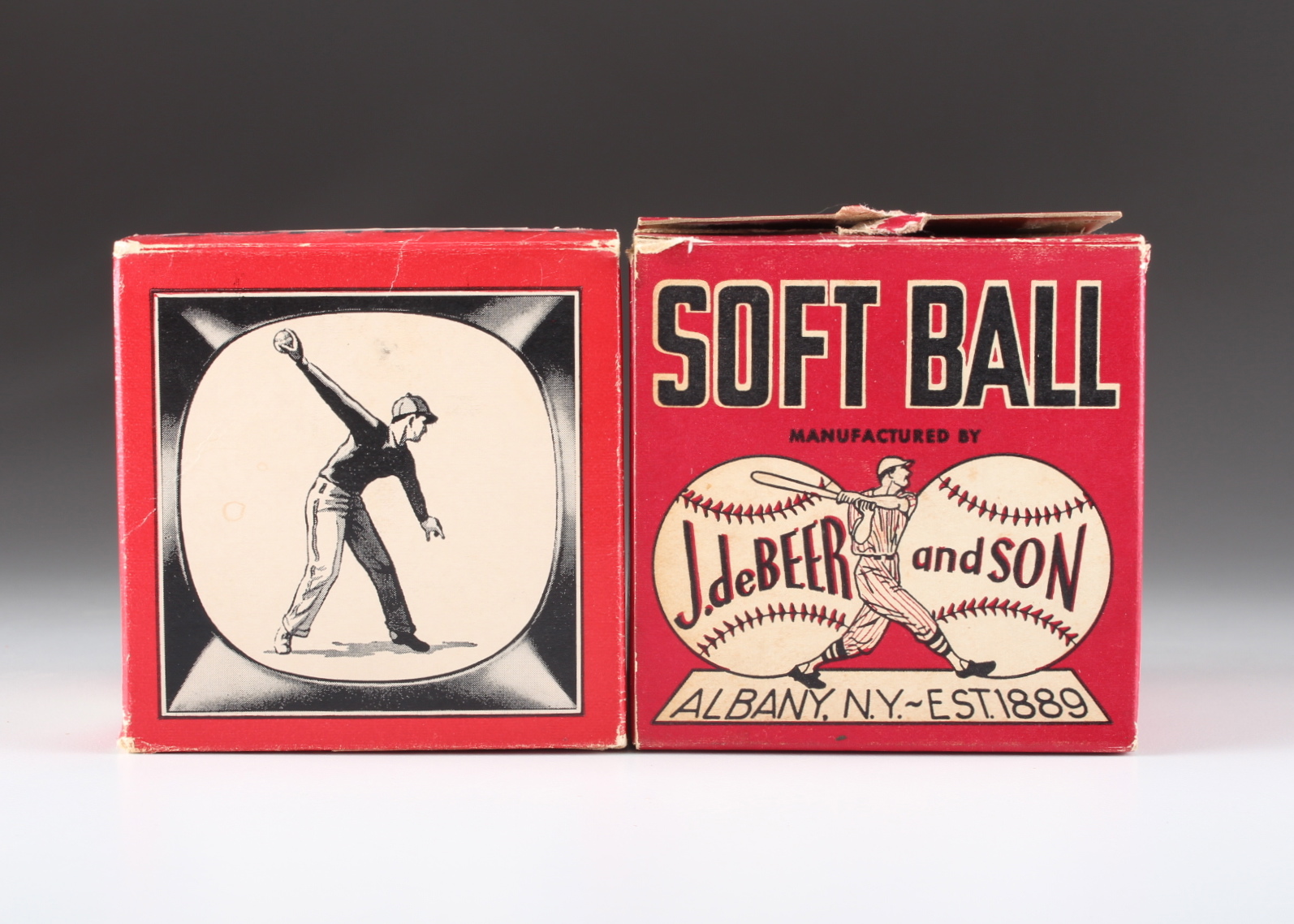 Two Vintage Softballs in the Box