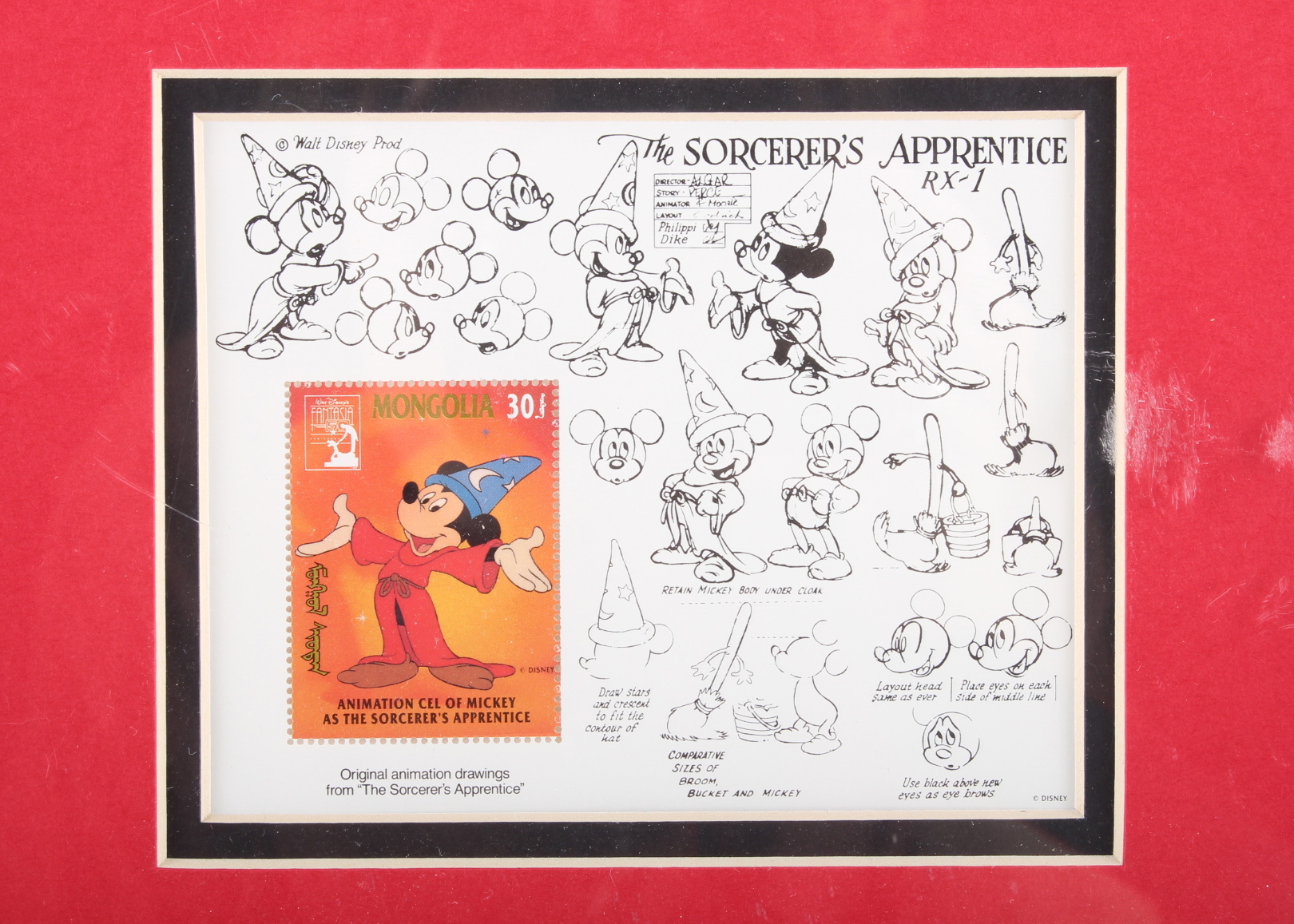 Disney Limited Edition "Sorcerer's Apprentice" Framed Stamp