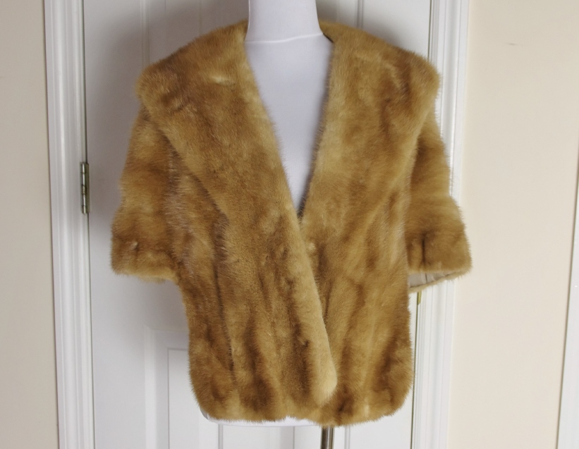 Vintage Fettner Tan Mink Wrap Cape, Felix Friedman Furs