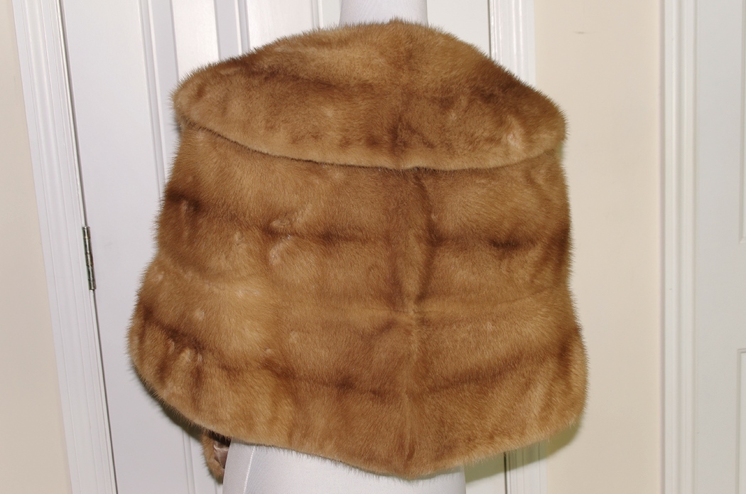 Vintage Fettner Tan Mink Wrap Cape, Felix Friedman Furs