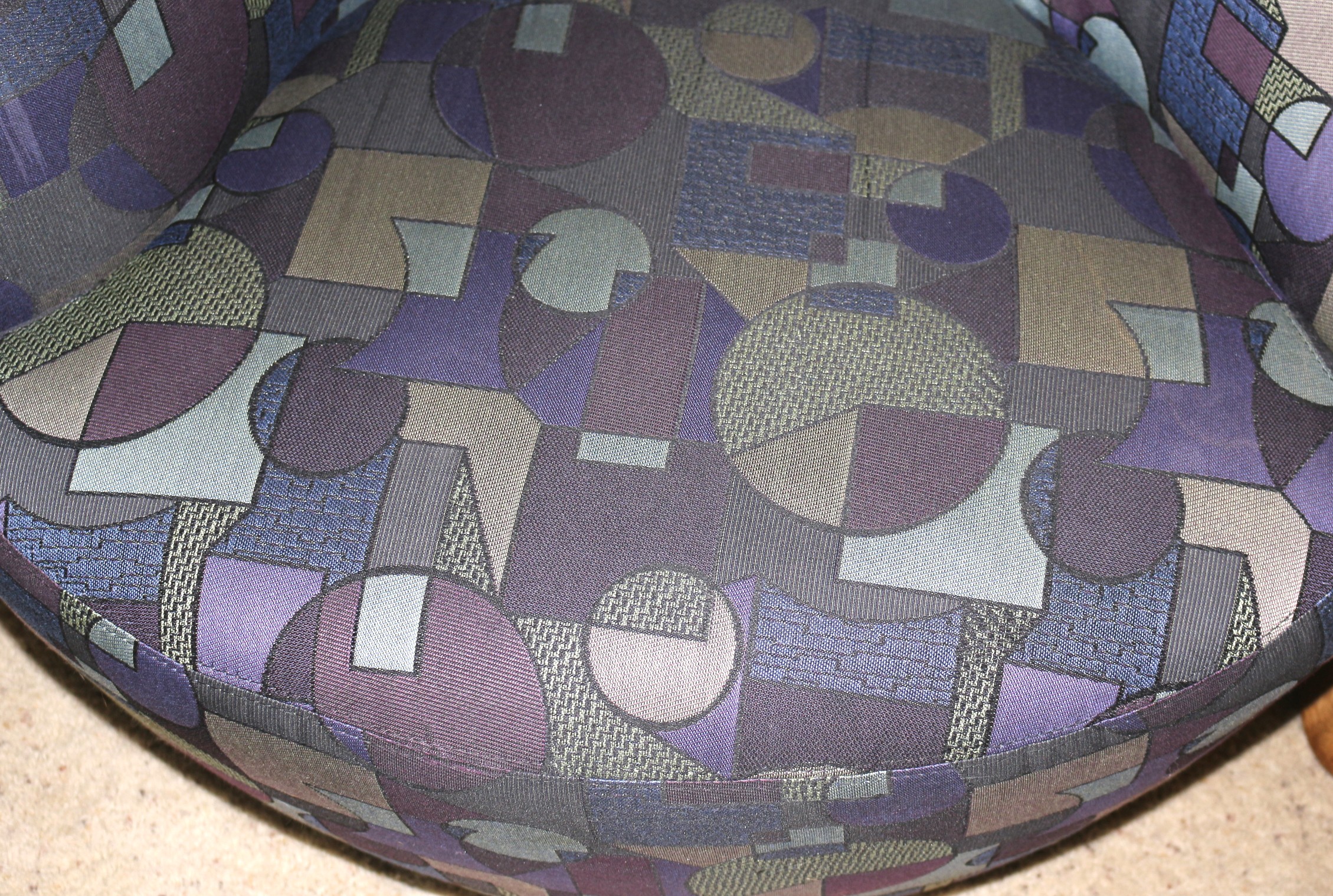 Modern Upholstered Swivel Barrel Chair