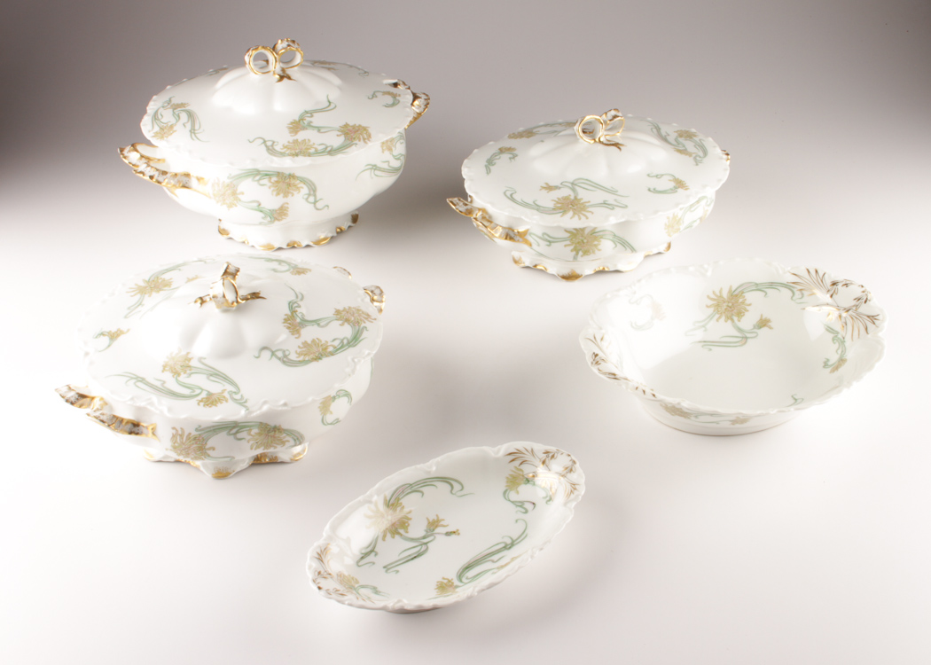 Five Vintage Haviland Limoges Serving Dishes