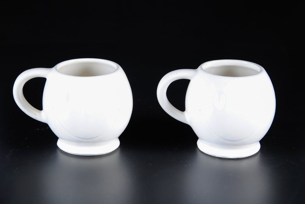 Vintage White Glazed Pottery