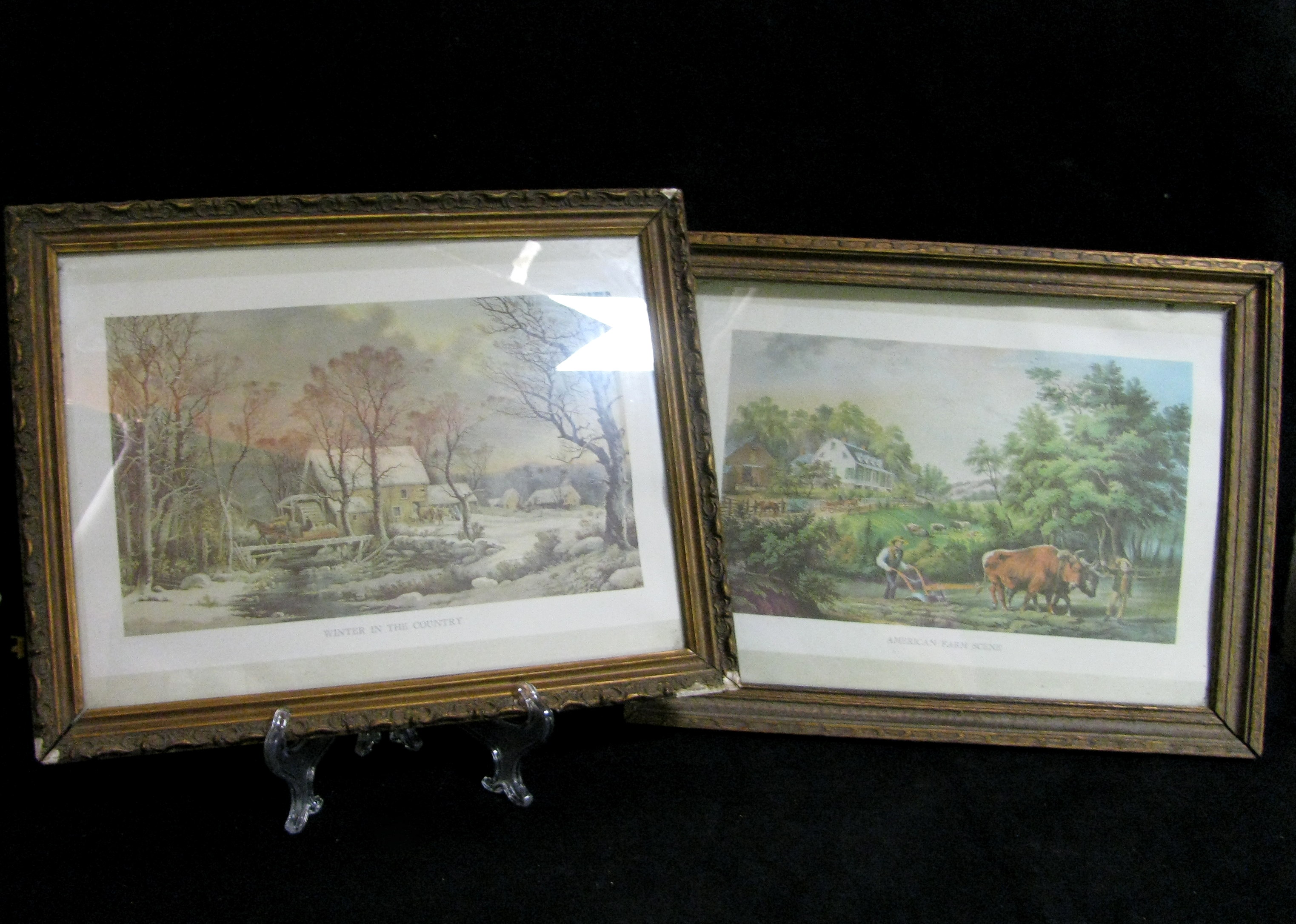 Antique Framed Currier&Ives Prints
