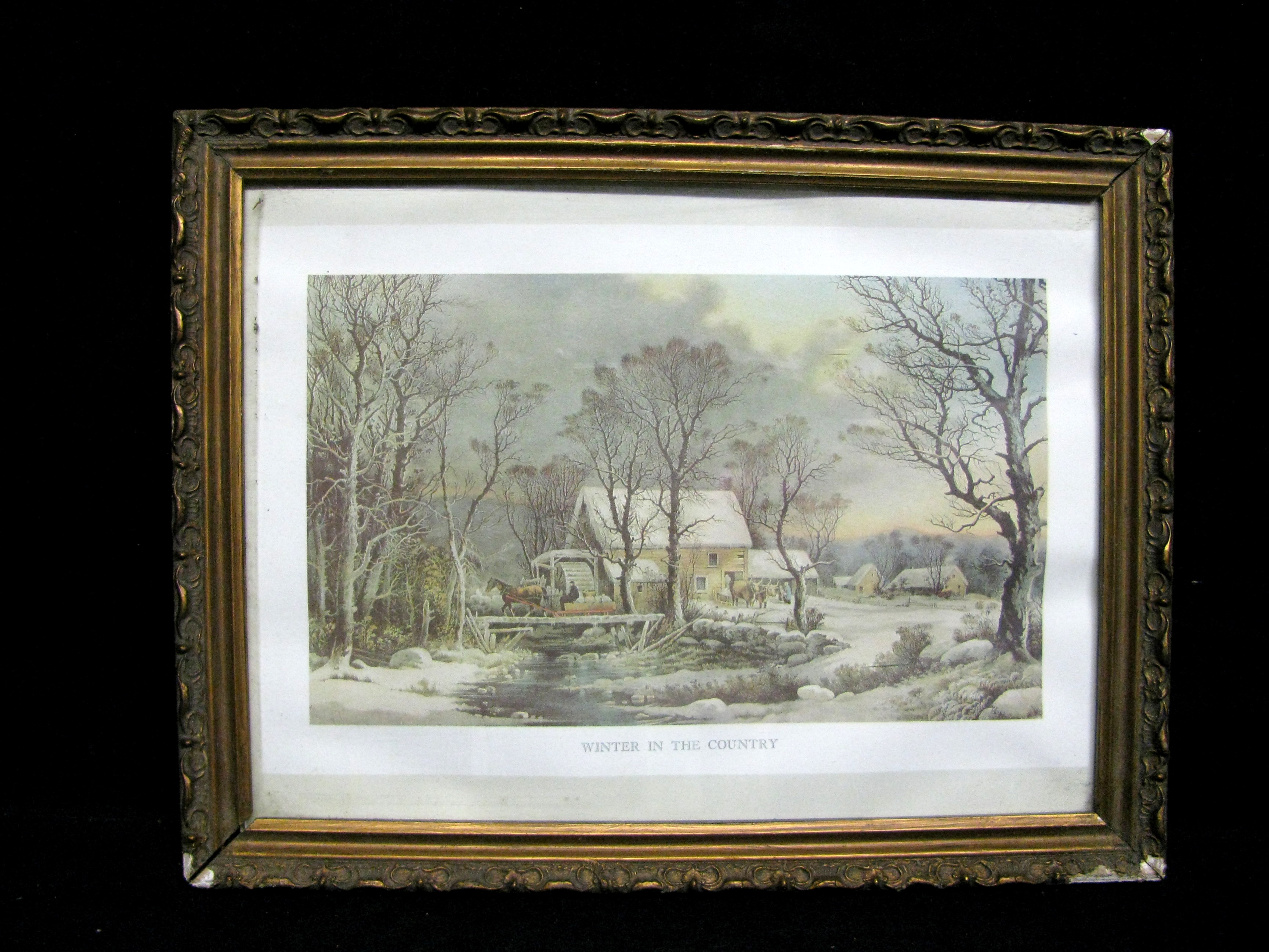 Antique Framed Currier&Ives Prints