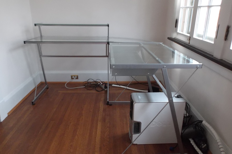 Studio RTA LS Work Center Clear Glass Desk System