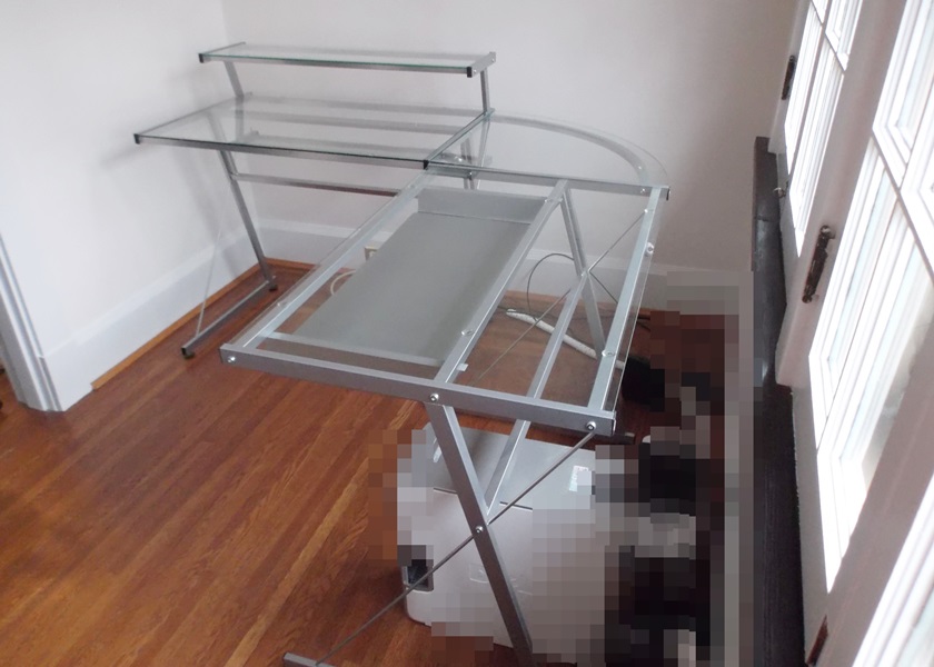 Studio RTA LS Work Center Clear Glass Desk System