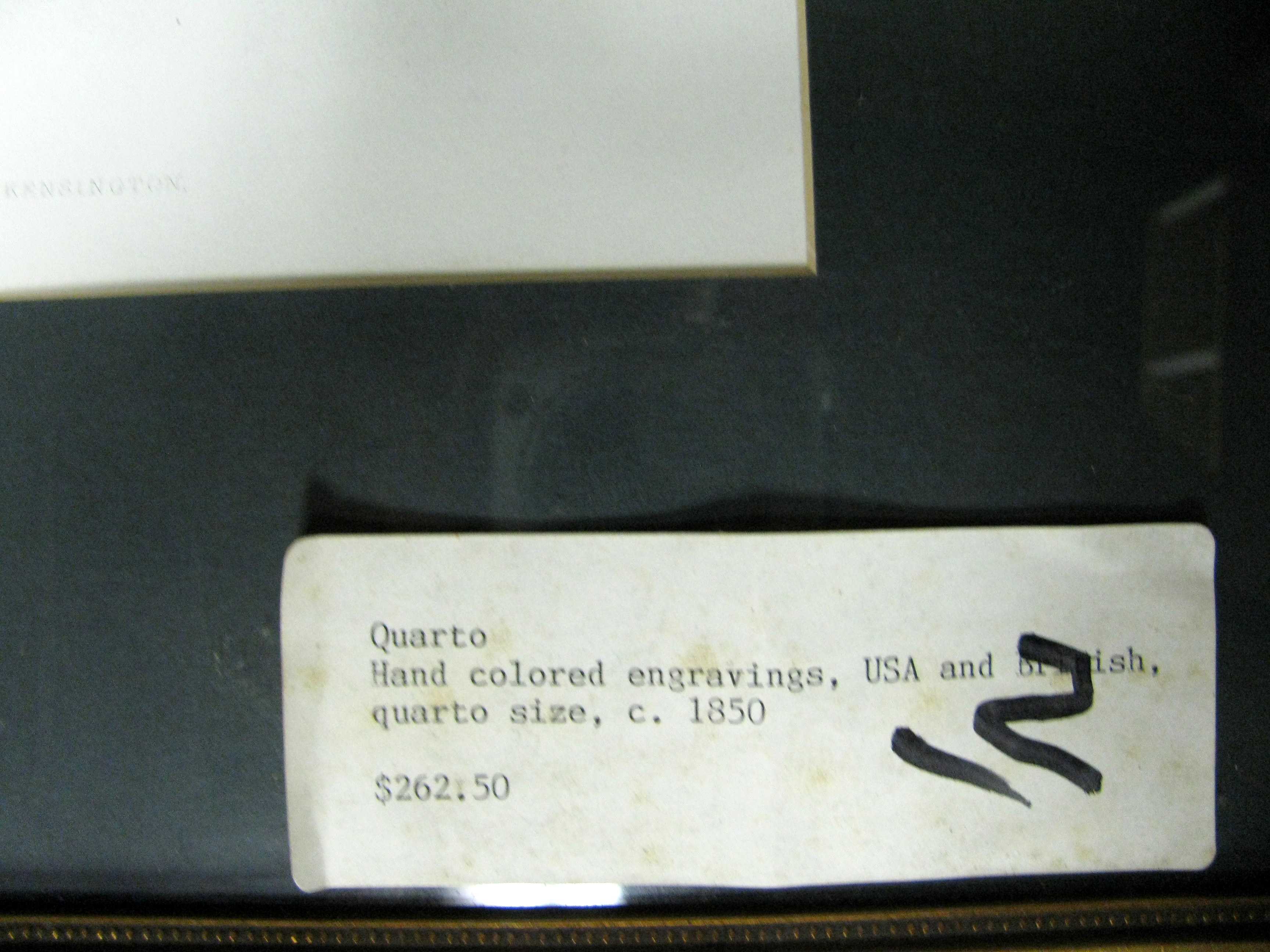 Pair of Mid-1800s Handcolored Engravings