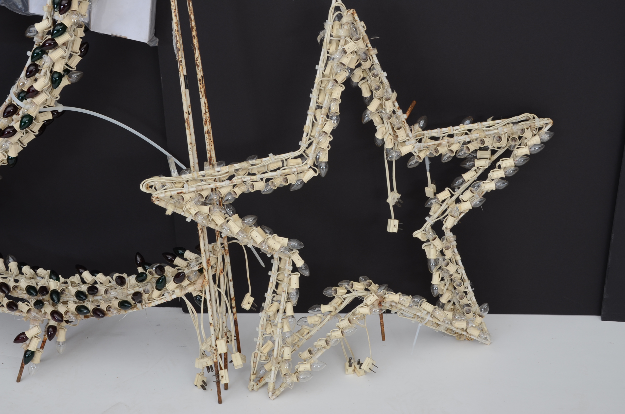 Large Outdoor Lit Wire Frame Christmas Tree