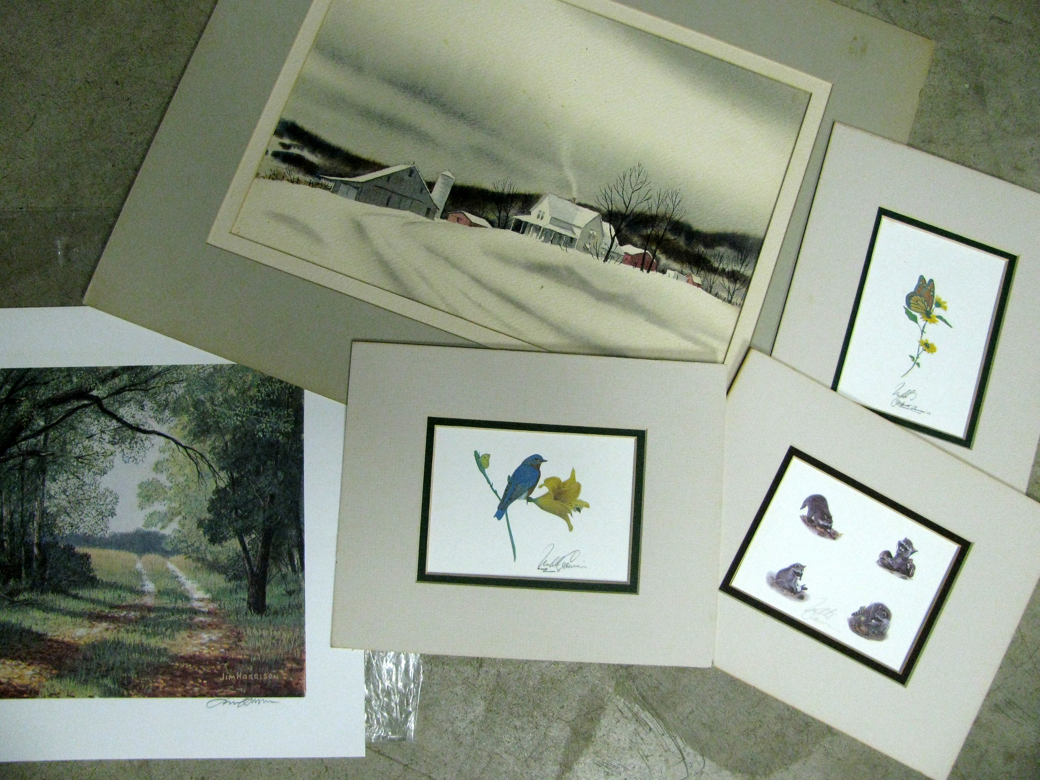 Five Vintage Signed Prints Including Three Webb Garrisons