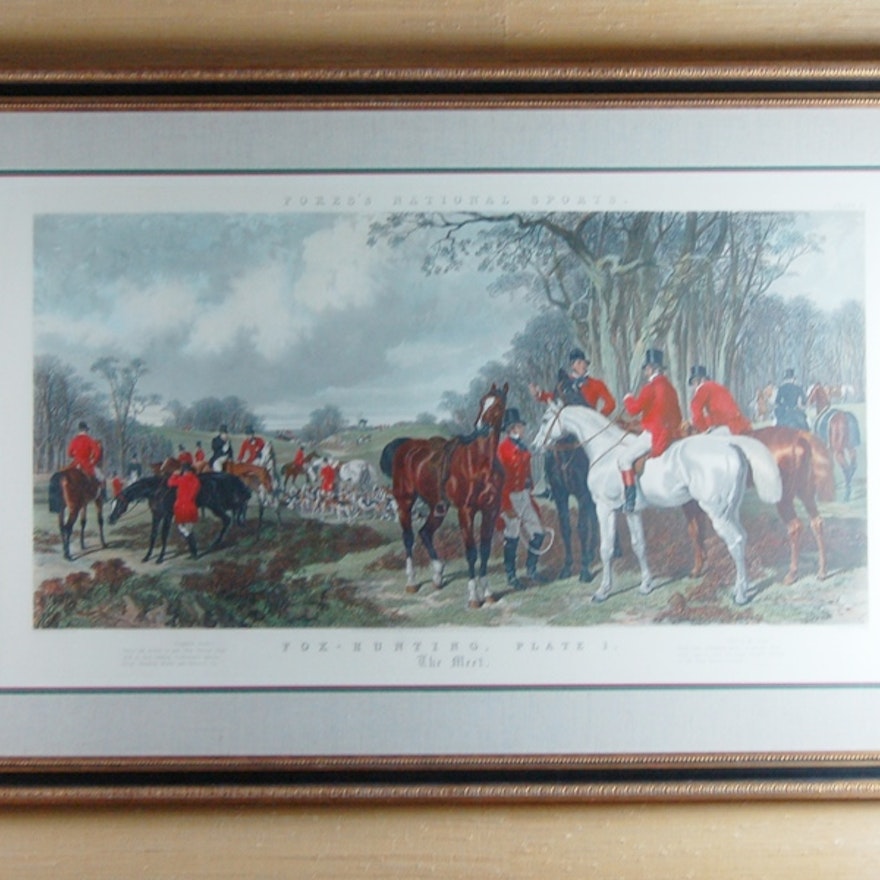 "Fox-Hunting, Plate 1, The Meet" Print