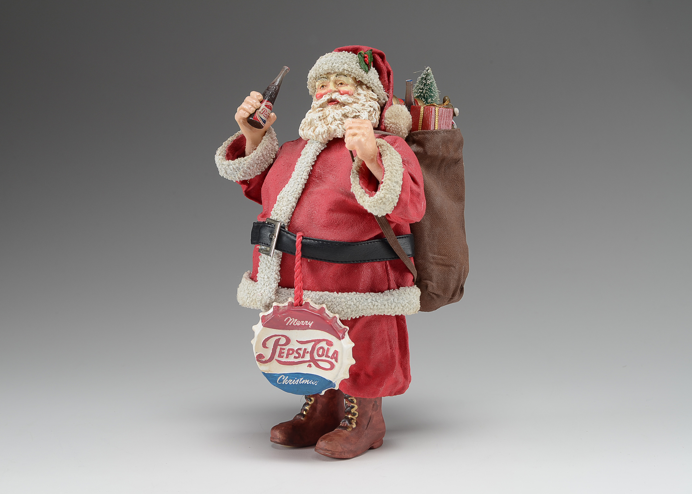 Paper Mache Pepsi-Cola Santa Claus