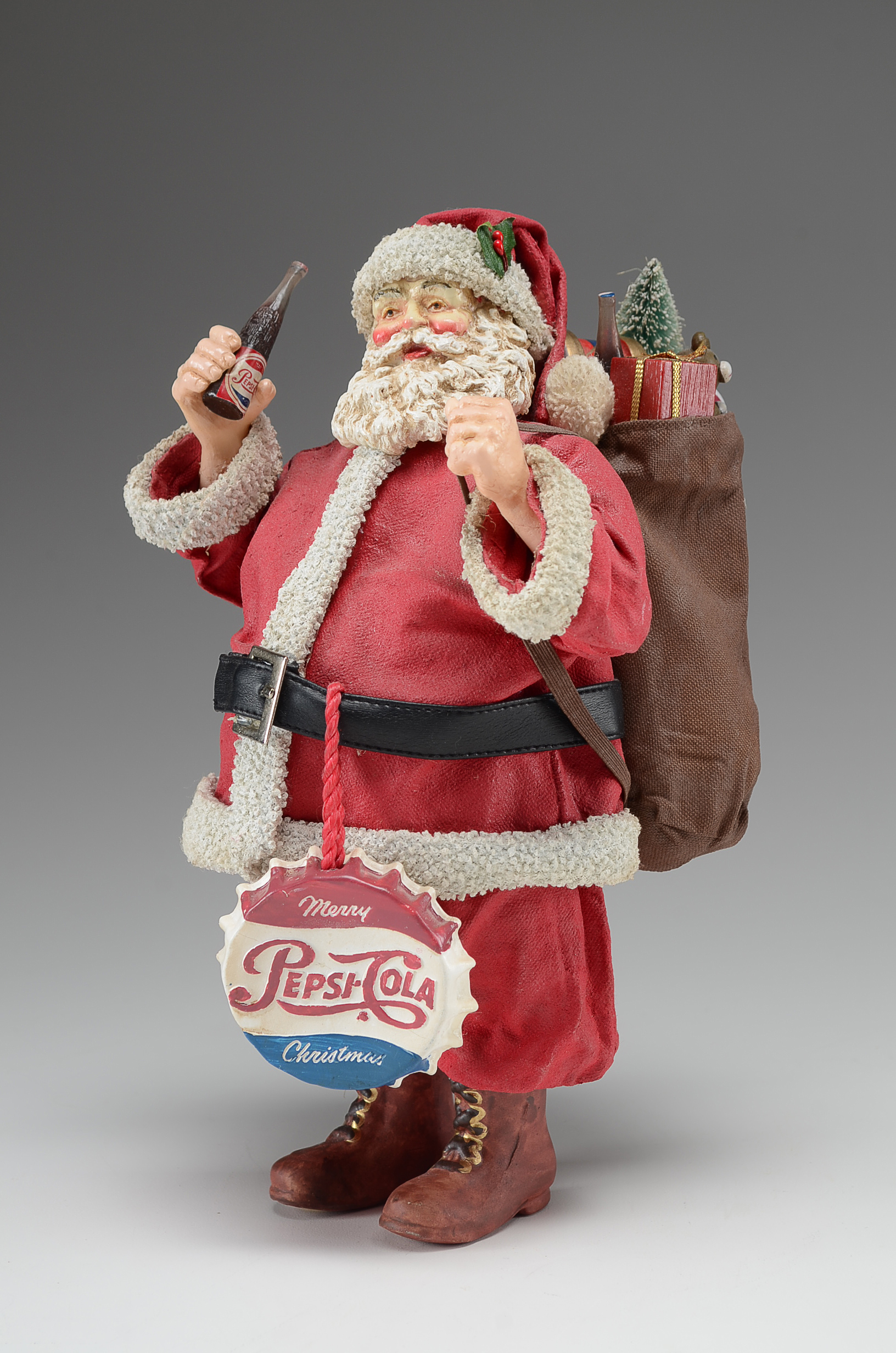 Paper Mache Pepsi-Cola Santa Claus