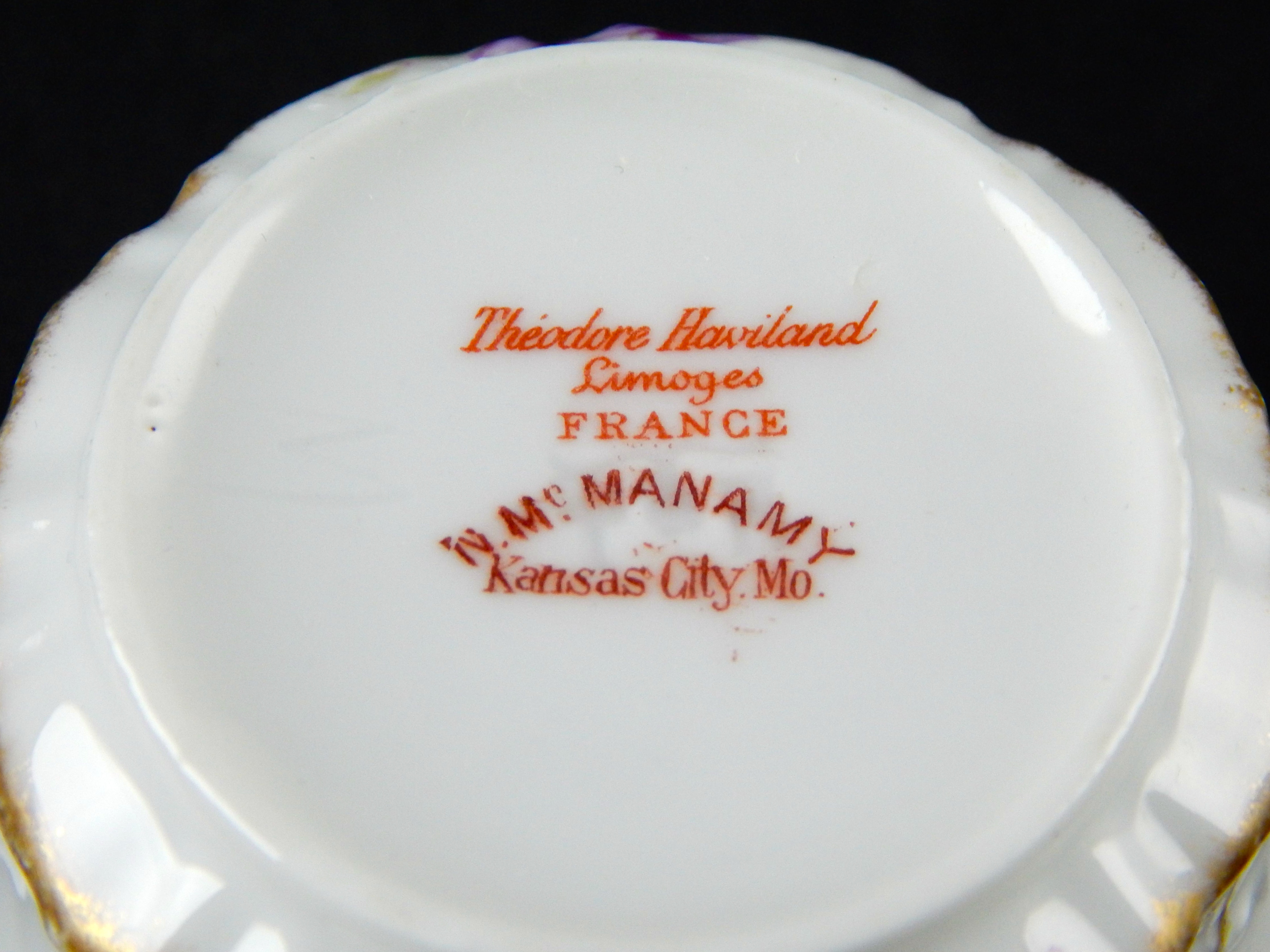 Three Limoges Cups and Saucers