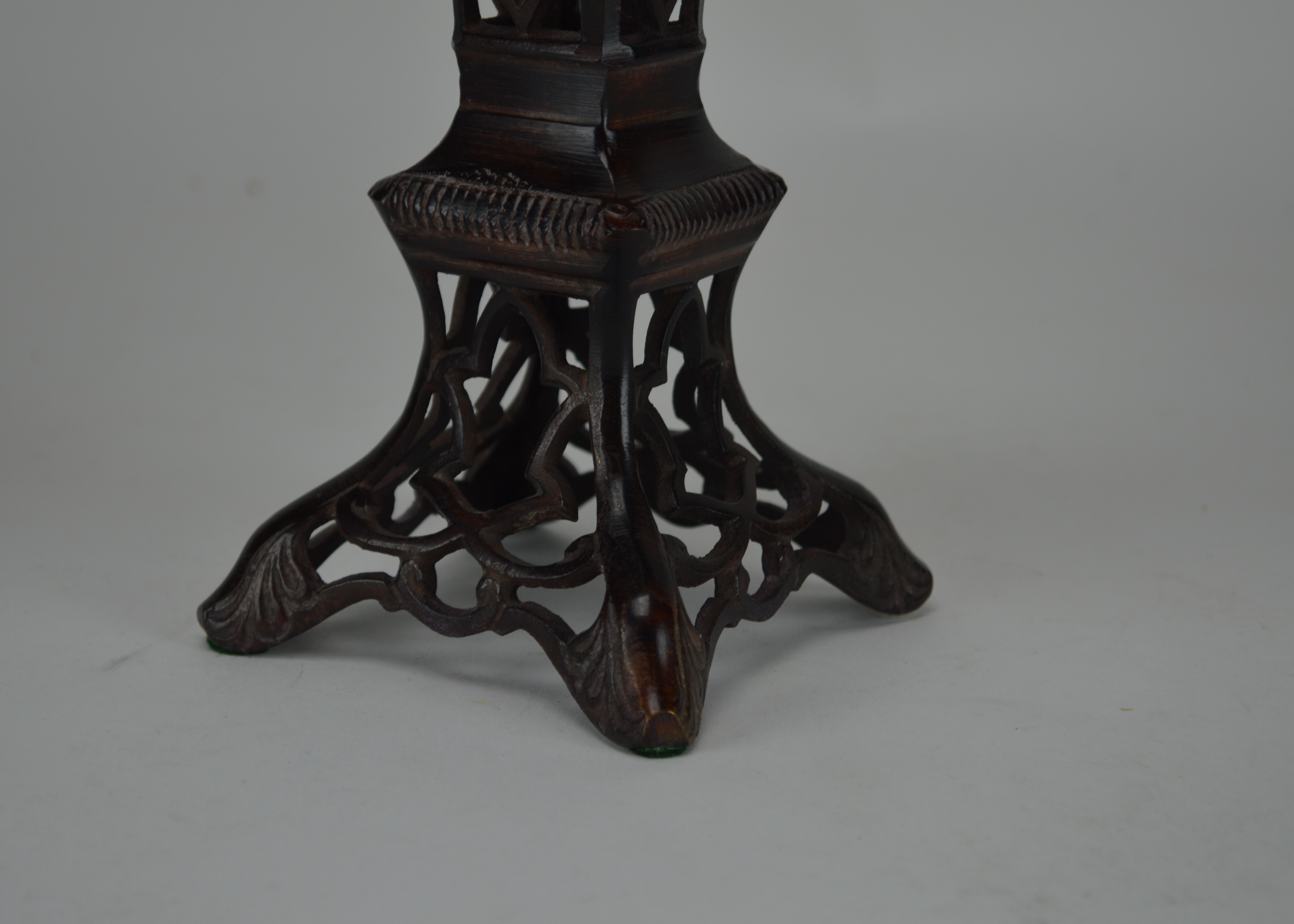 Hand Carved African Style Statue and Metal Candle Holder