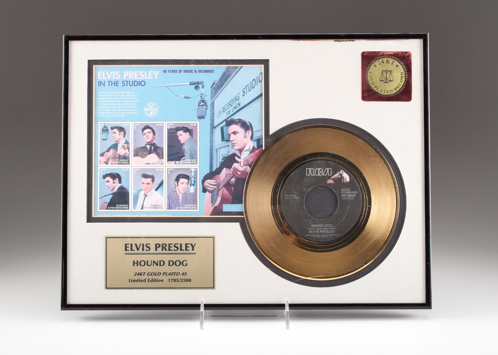 Limited Edition 24 KT Gold-Plated Elvis Presley Record