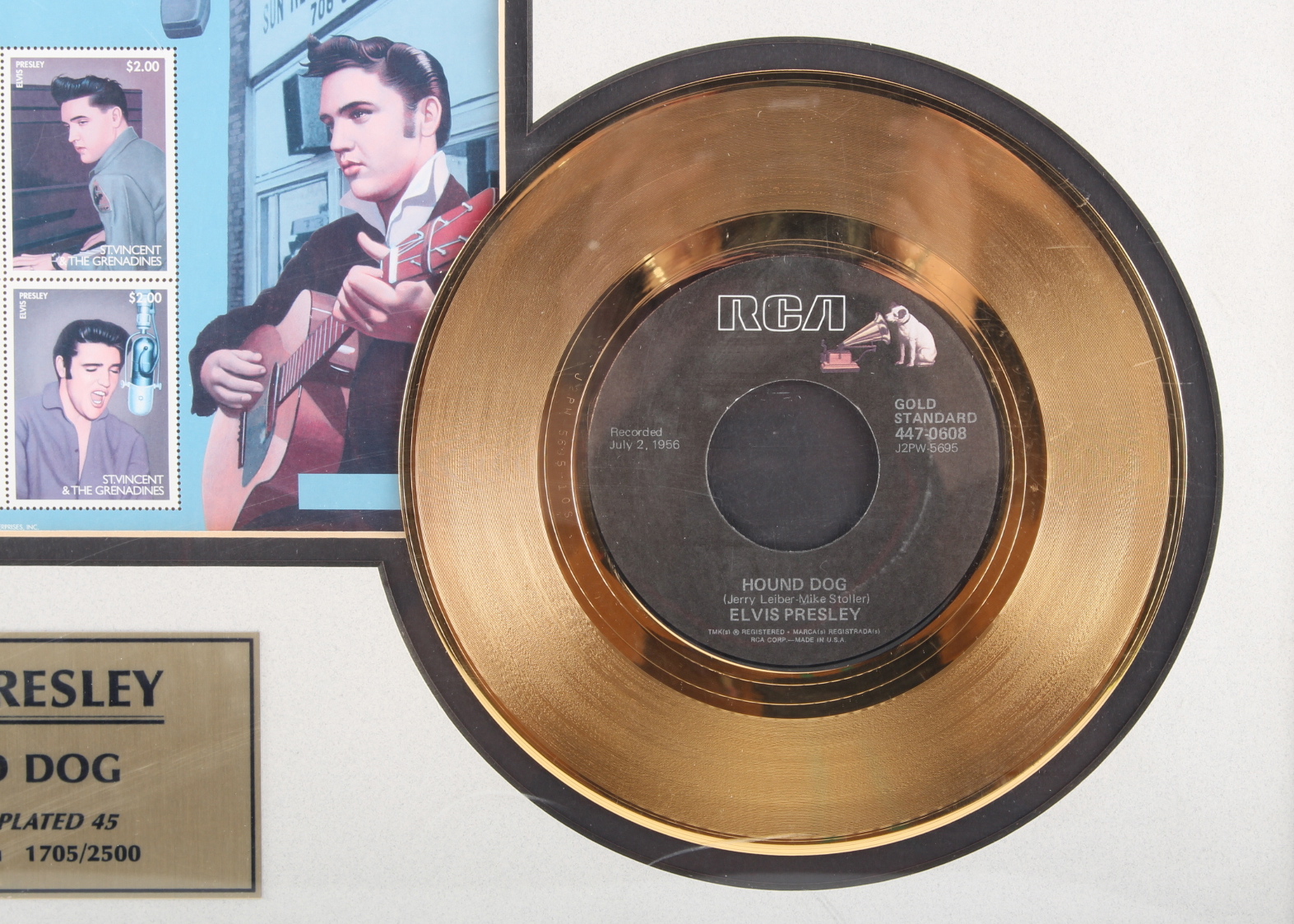 Limited Edition 24 KT Gold-Plated Elvis Presley Record
