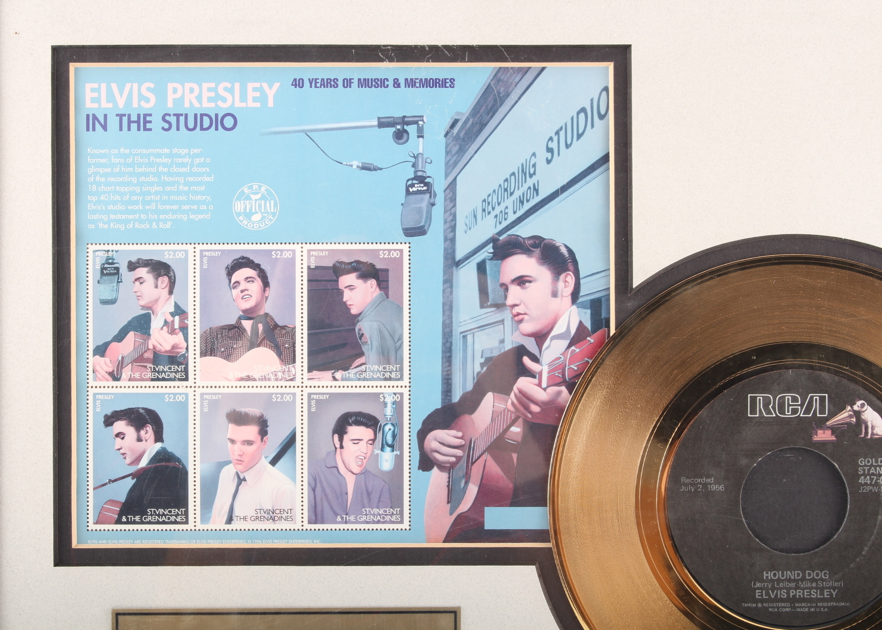 Limited Edition 24 KT Gold-Plated Elvis Presley Record