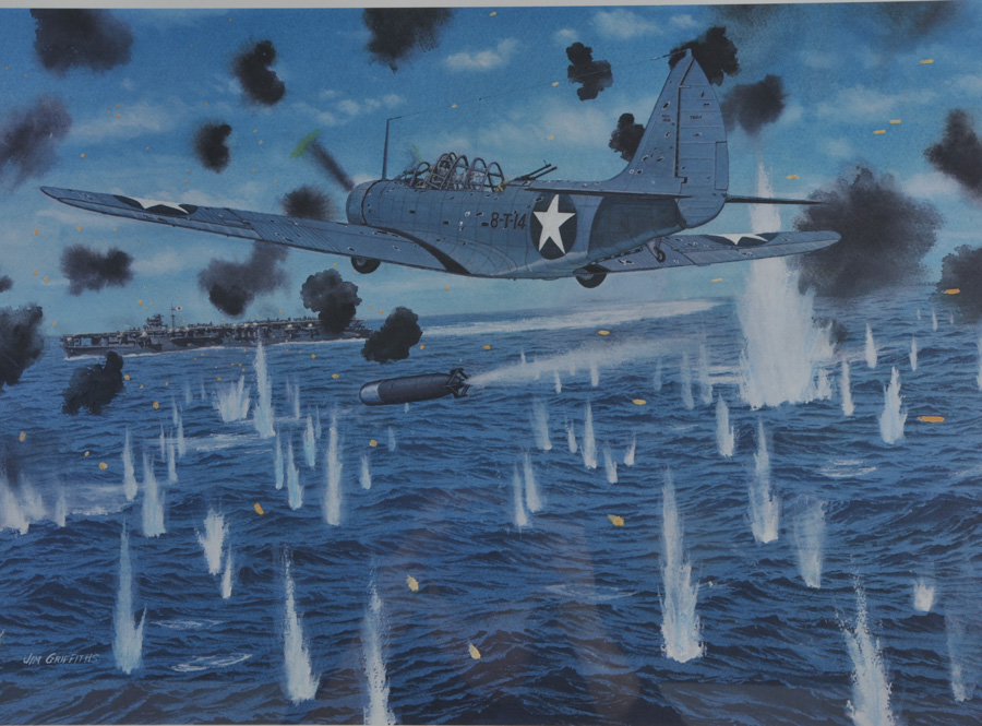 Battle of Midway Sole Survivor print by Jim Griffiths