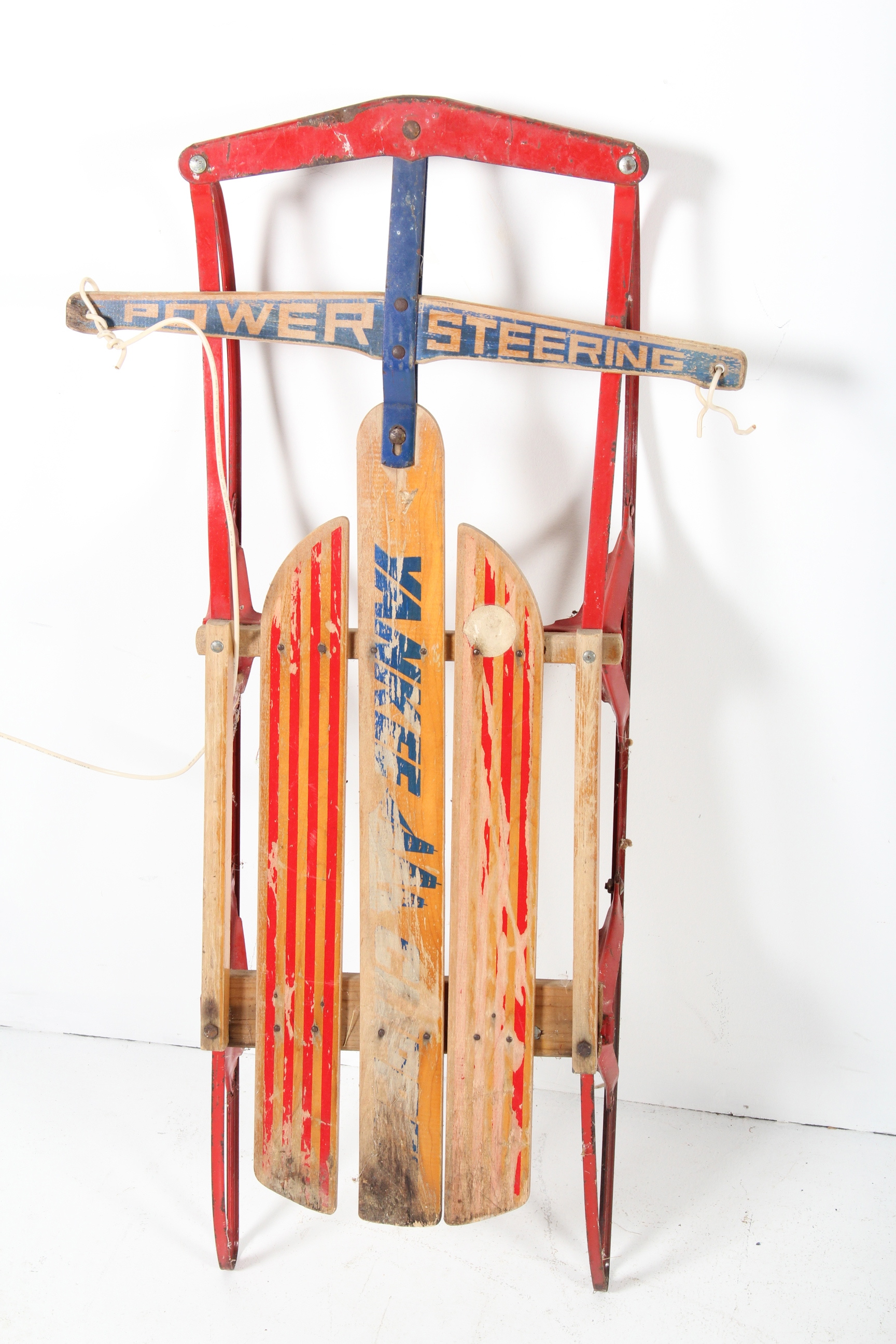 Pair of Vintage Wood and Metal Runner Sleds