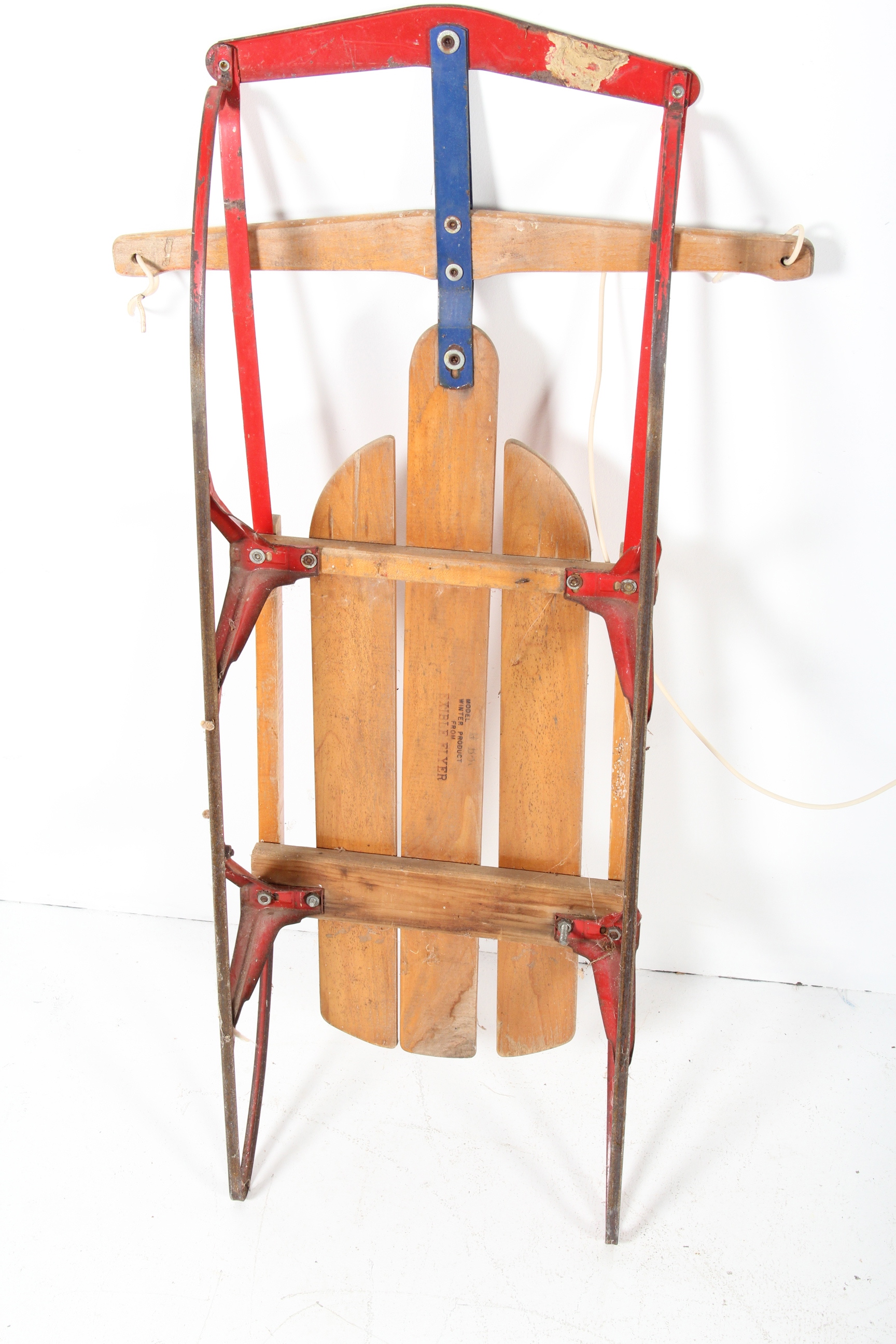 Pair of Vintage Wood and Metal Runner Sleds