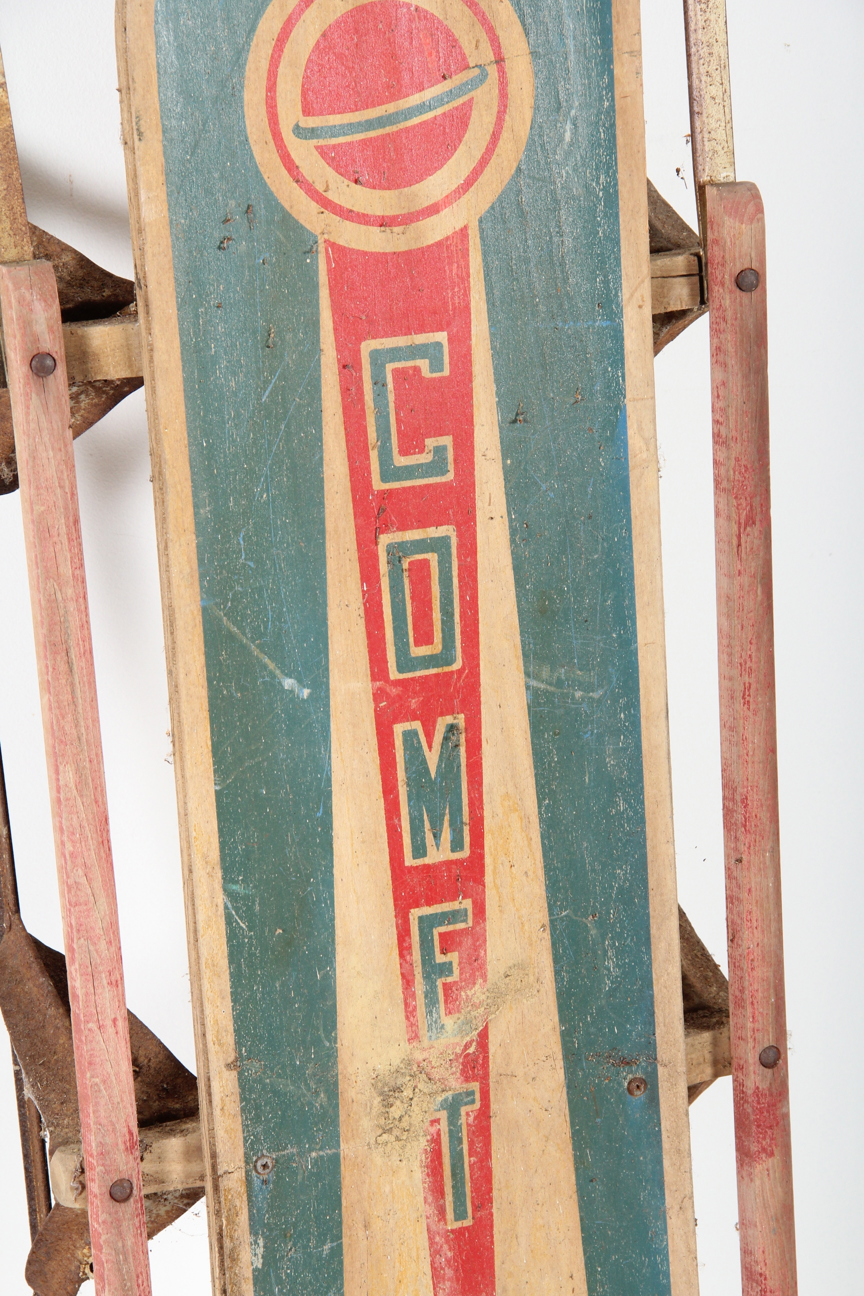 Pair of Vintage Wood and Metal Runner Sleds