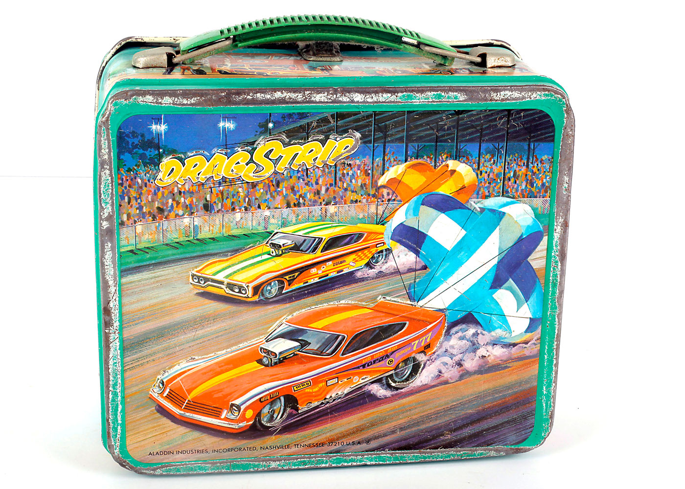 Vintage Drag Strip Metal Lunch Box