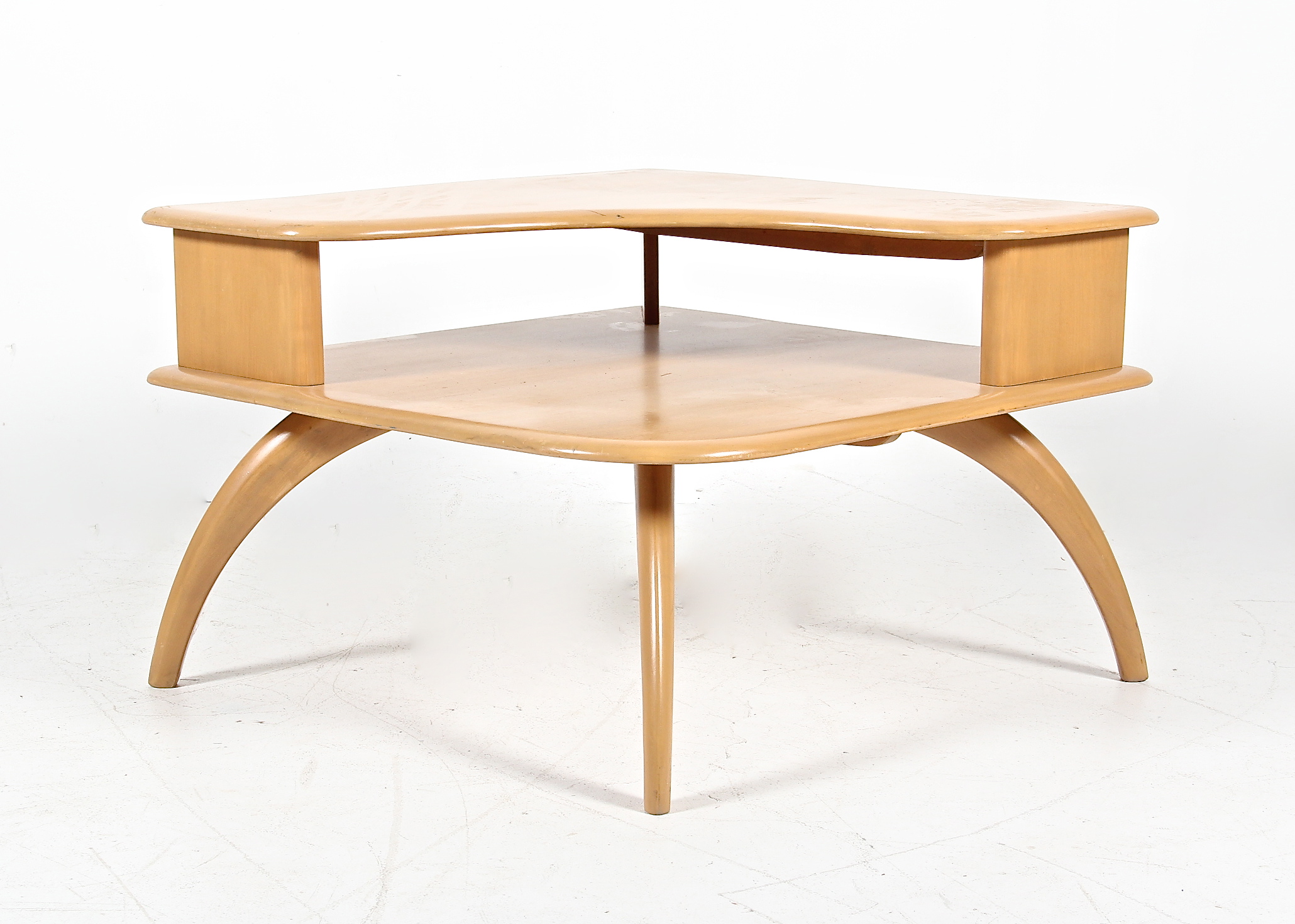 Heywood Wakefield 938 Two Tiered Corner Table