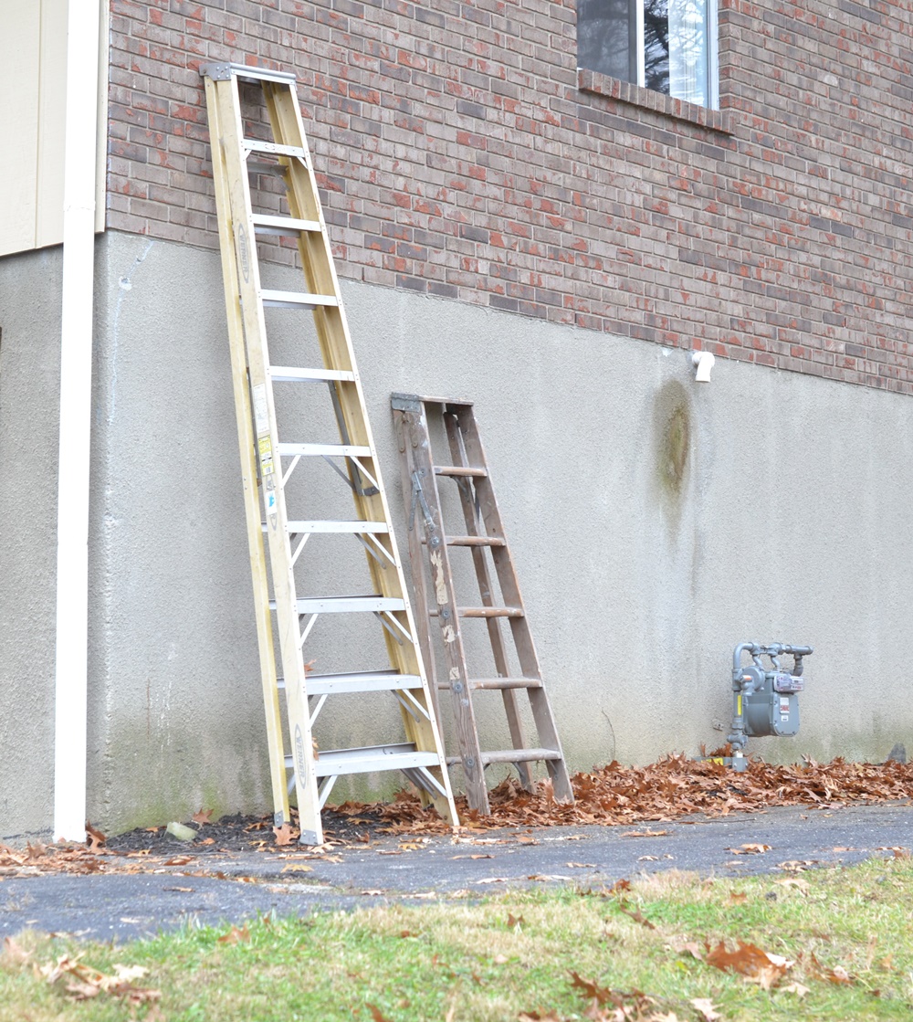 Werner Eight Foot Aluminum Step Ladder & Wooden Step Ladder