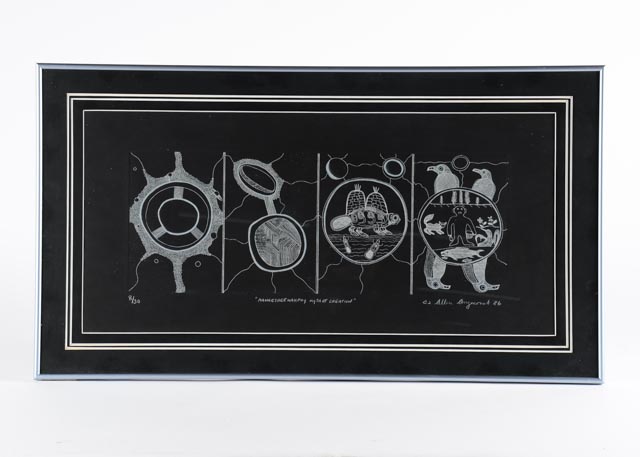 Allen Angeconeb Original Signed LE Linocut