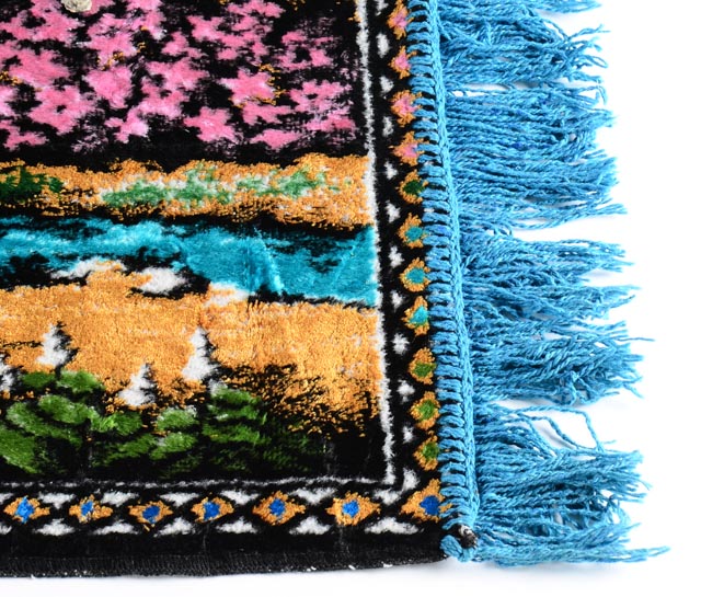 Two Vintage Scenic Wall Tapestry Rugs