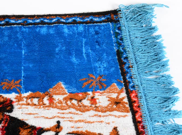 Two Vintage Scenic Wall Tapestry Rugs