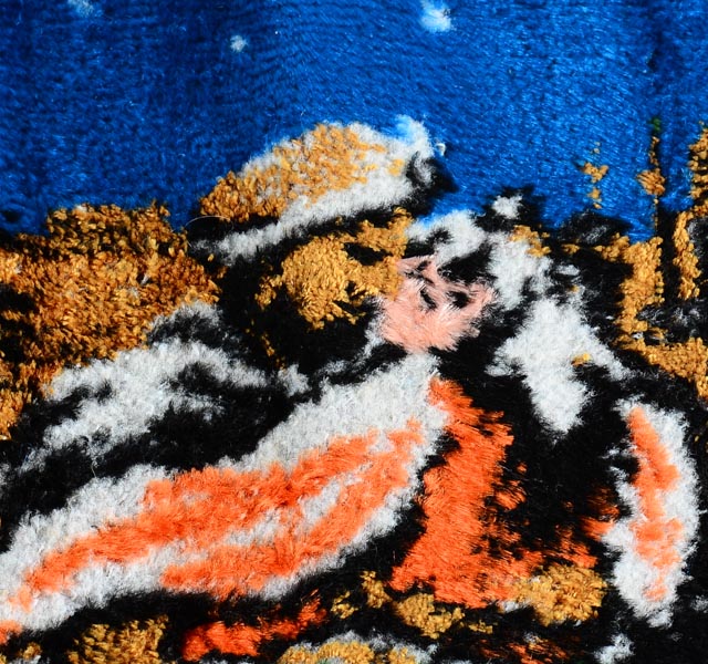 Two Vintage Scenic Wall Tapestry Rugs