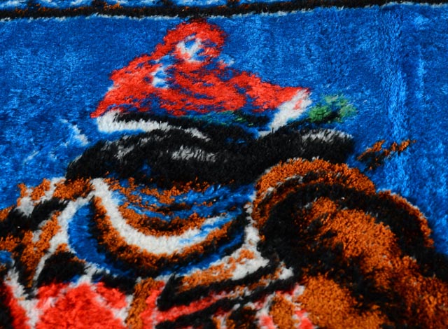 Two Vintage Scenic Wall Tapestry Rugs