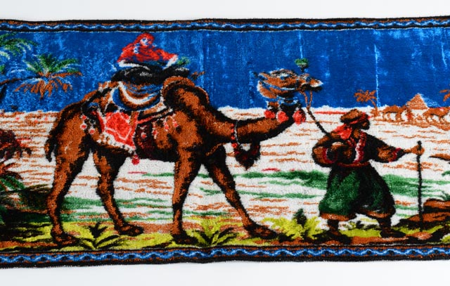 Two Vintage Scenic Wall Tapestry Rugs